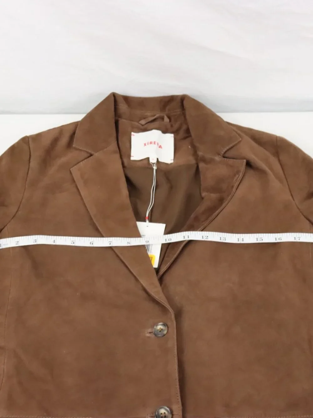 XiRENA Elodie Blazer in Marron Brown Goat Suede - Women's Size XS